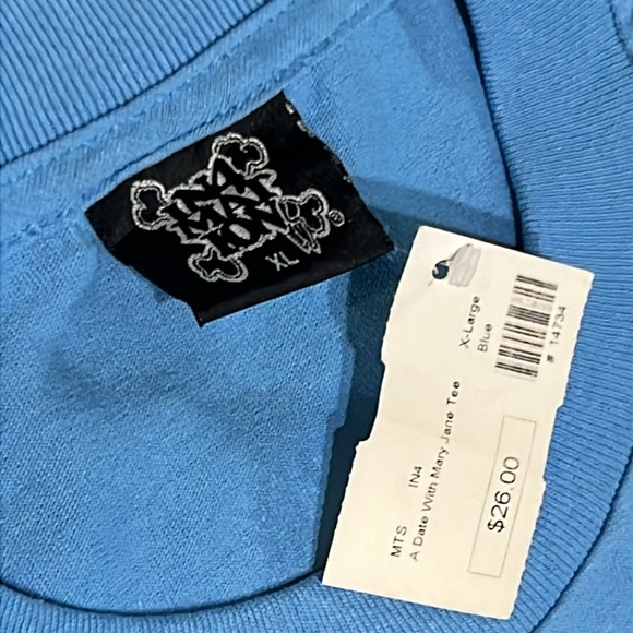 NWT VINTAGE IN4MATION HAWAII DATE WITH MARY JANE 420 BLUE SUNSET SHIRT SZ XL - Picture 5 of 7